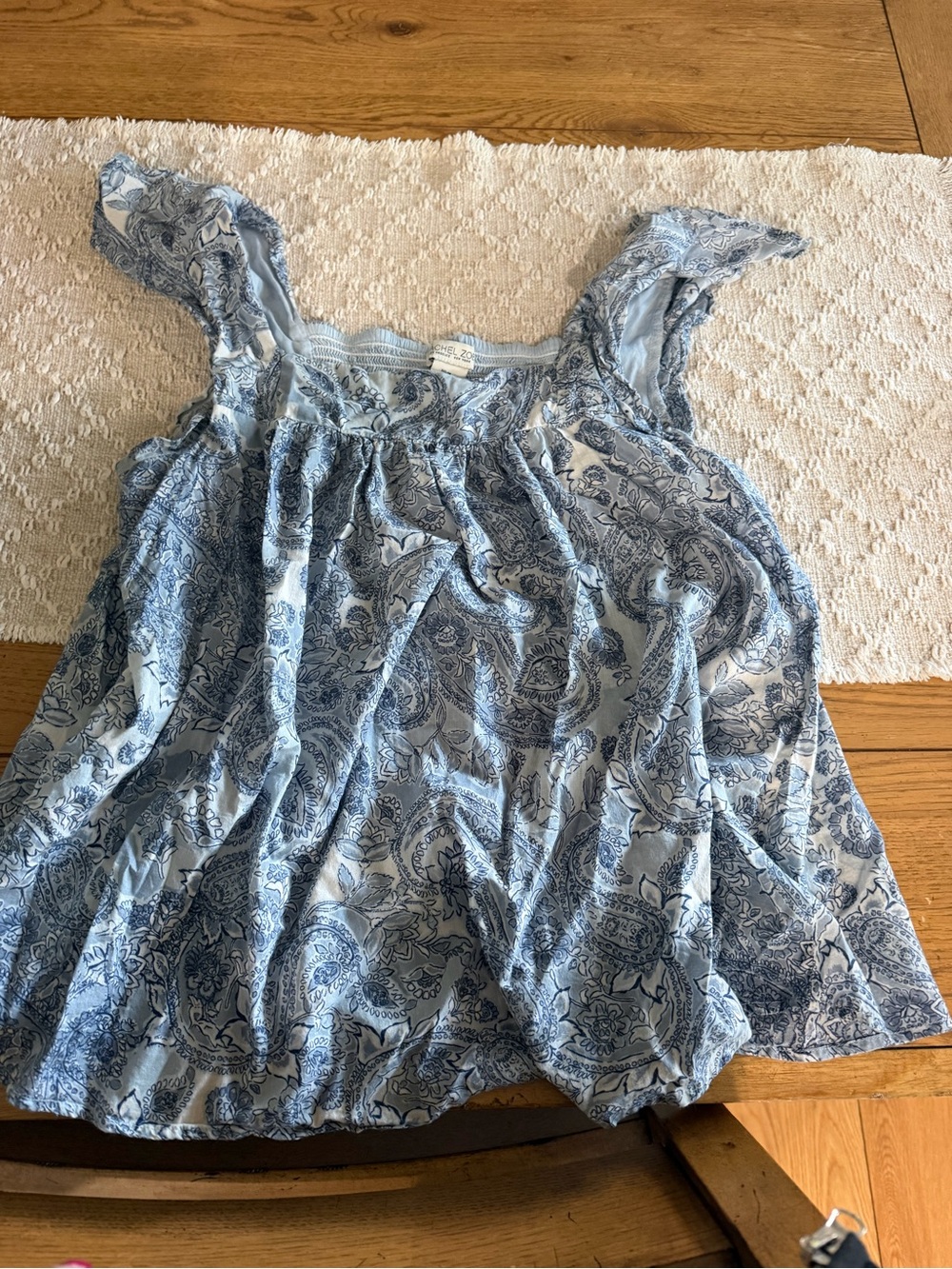 Rachel Zoe Light Blue Paisley Tank Top